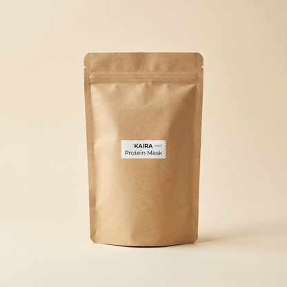 KAIRA Protein Mask kraft pouch studio shot