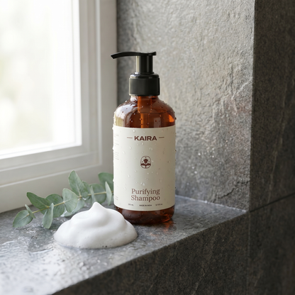 KAIRA Purifying Shampoo with foam lather spa shot